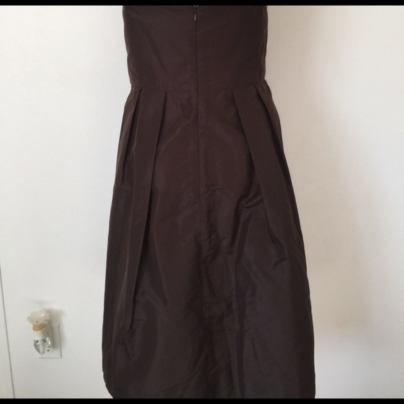 NEW J. Crew Brown Silk Party Lined Dress 14 - Picture 4 of 7